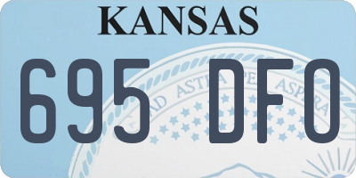 KS license plate 695DFO