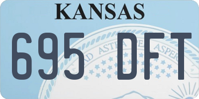 KS license plate 695DFT