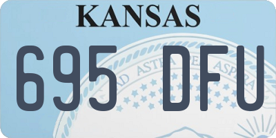 KS license plate 695DFU