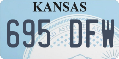 KS license plate 695DFW
