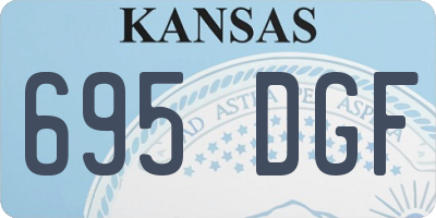 KS license plate 695DGF