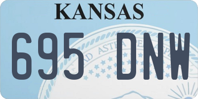 KS license plate 695DNW