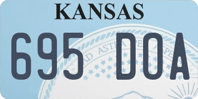 KS license plate 695DOA