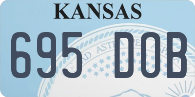 KS license plate 695DOB