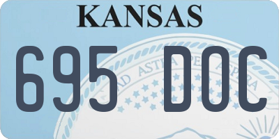 KS license plate 695DOC