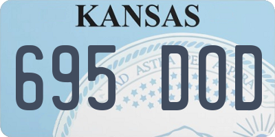 KS license plate 695DOD