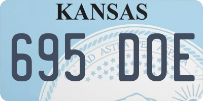 KS license plate 695DOE