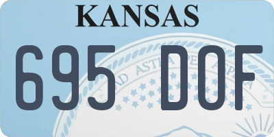 KS license plate 695DOF