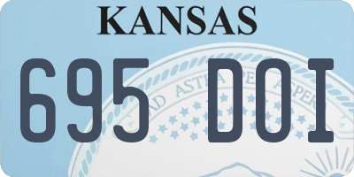 KS license plate 695DOI