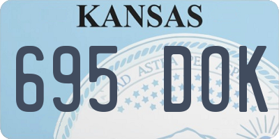 KS license plate 695DOK
