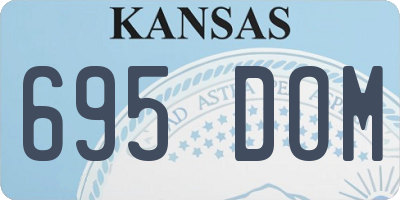 KS license plate 695DOM