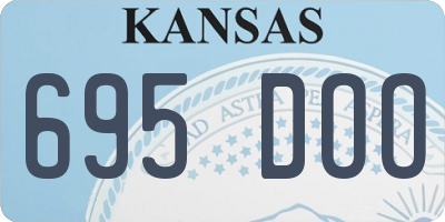 KS license plate 695DOO
