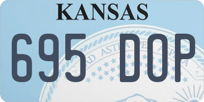 KS license plate 695DOP