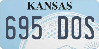 KS license plate 695DOS