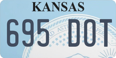 KS license plate 695DOT