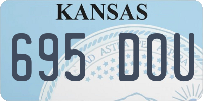 KS license plate 695DOU