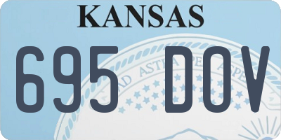 KS license plate 695DOV