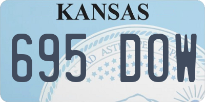 KS license plate 695DOW