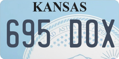 KS license plate 695DOX