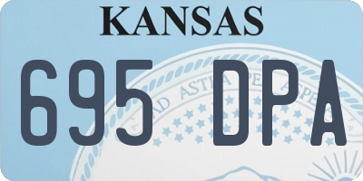 KS license plate 695DPA