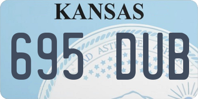KS license plate 695DUB