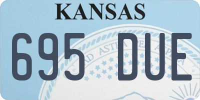 KS license plate 695DUE
