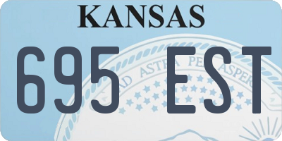 KS license plate 695EST