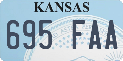 KS license plate 695FAA