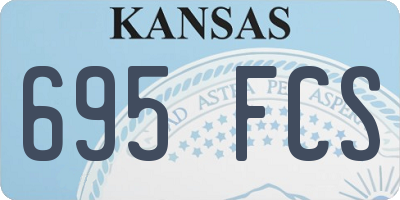 KS license plate 695FCS