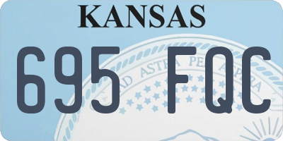 KS license plate 695FQC