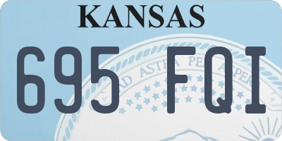 KS license plate 695FQI