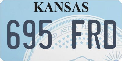 KS license plate 695FRD