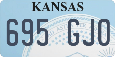 KS license plate 695GJO