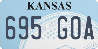 KS license plate 695GOA