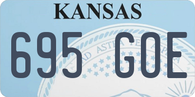 KS license plate 695GOE