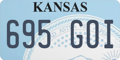 KS license plate 695GOI
