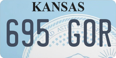 KS license plate 695GOR