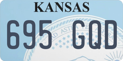 KS license plate 695GQD