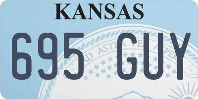 KS license plate 695GUY