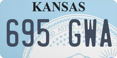 KS license plate 695GWA