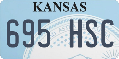KS license plate 695HSC