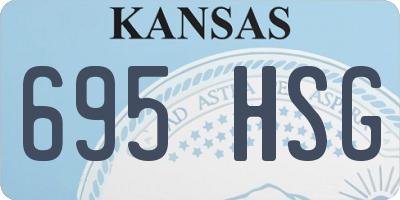 KS license plate 695HSG