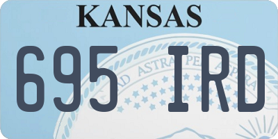 KS license plate 695IRD