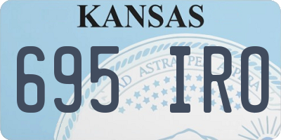 KS license plate 695IRO