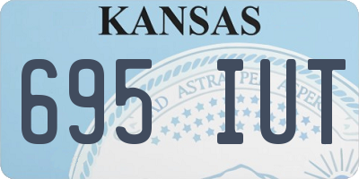 KS license plate 695IUT