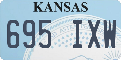 KS license plate 695IXW