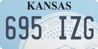 KS license plate 695IZG