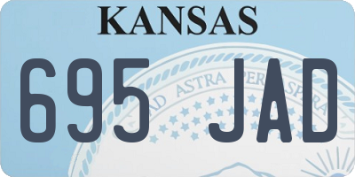 KS license plate 695JAD