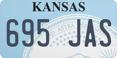 KS license plate 695JAS