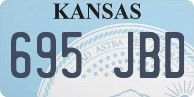 KS license plate 695JBD